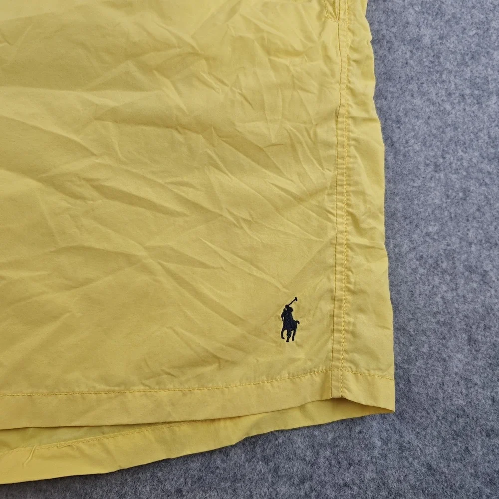 Polo Ralph Lauren Swim Trunks Mens 4xB Yellow Mesh Lined Drawstring Shorts
